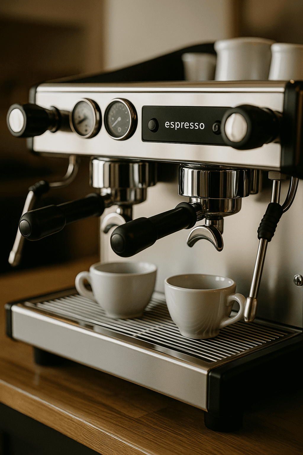 Espresso machine representing the equipment record at the centre of Corexa